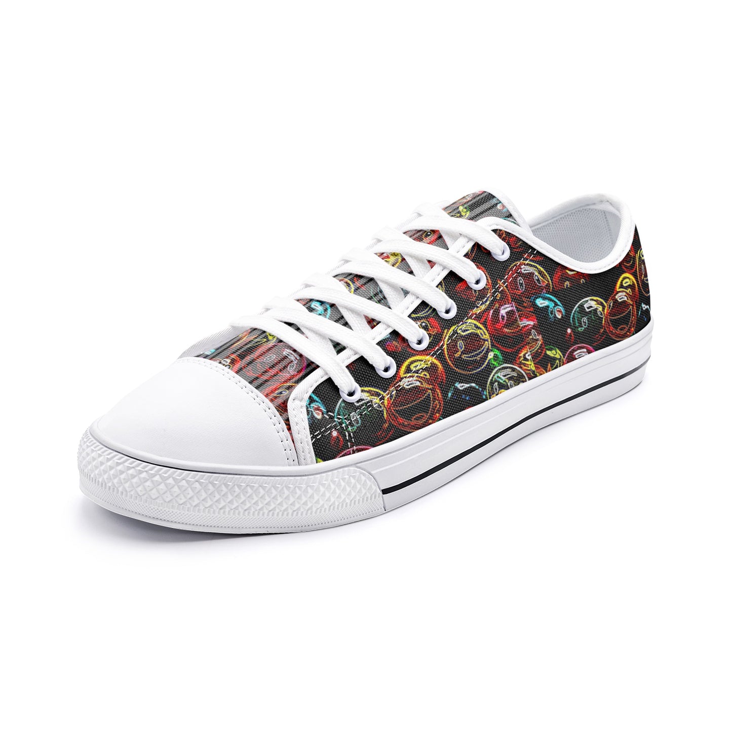 "Lighten Up" (01) | Unisex Low Top Canvas Shoes