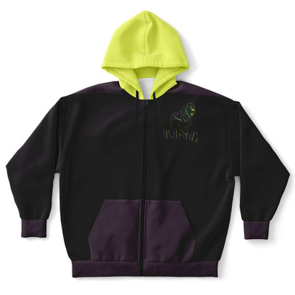 KING 01-01 Men's Designer Athletic Plus Size Zip Hoodie