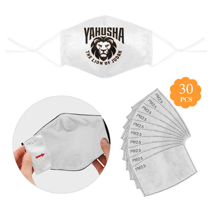 Yahusha: The Lion of Judah (02) | Cotton Face Mask + 30 filters