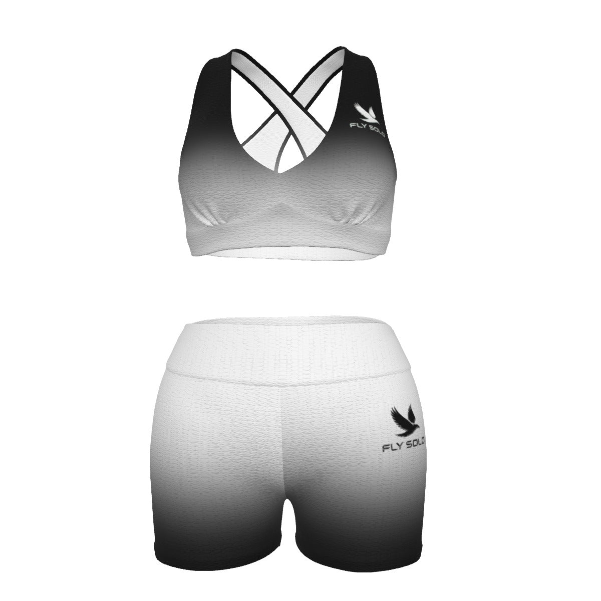 "Fly Solo" Night/Day | Sports Bra and Legging Shorts