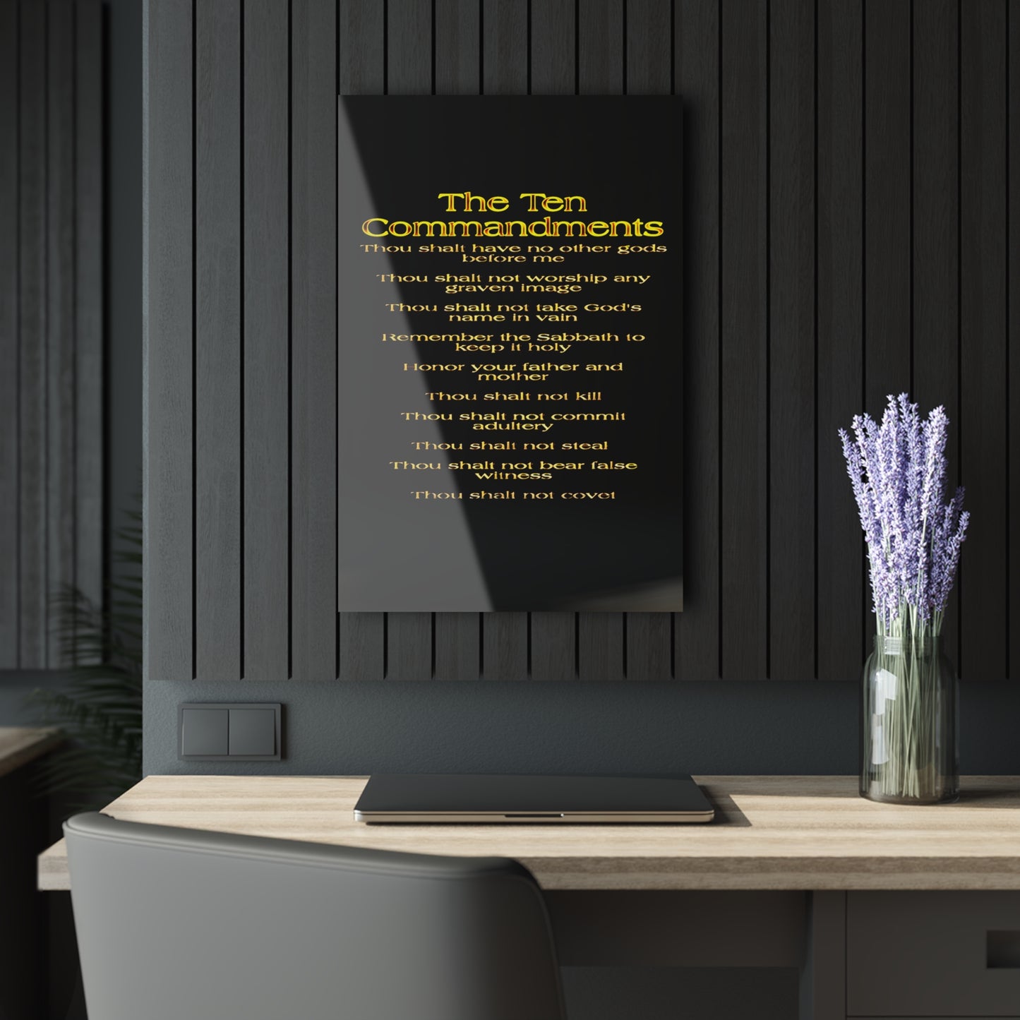 The Ten Commandments Vol. 1 | Vertical Acrylic Print with French Cleat Hanging