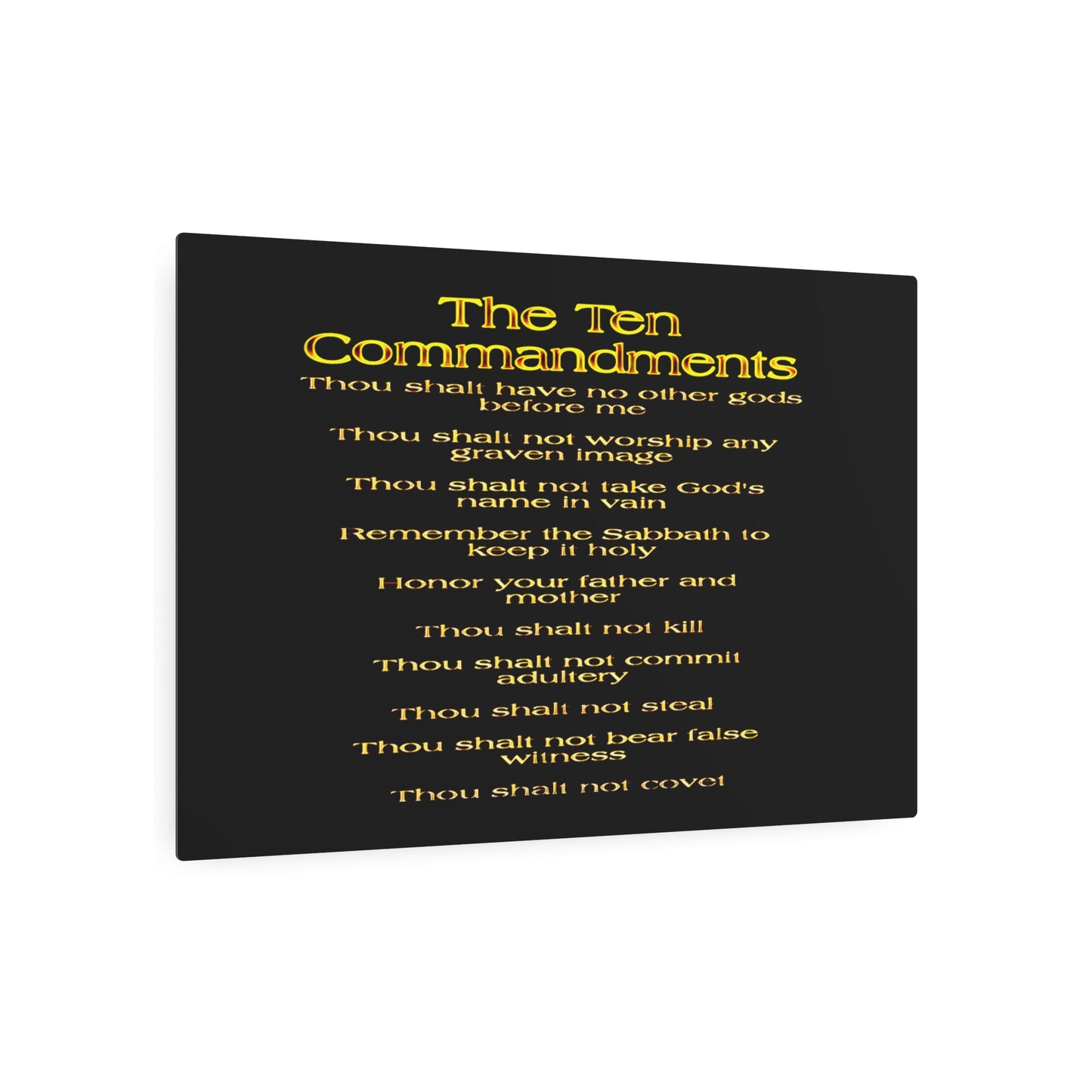 The Ten Commandments Vol. 1 | Horizontal Metal Print