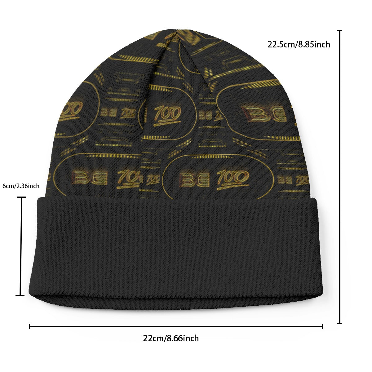 "Be 100" (01) | Cuffed Beanie