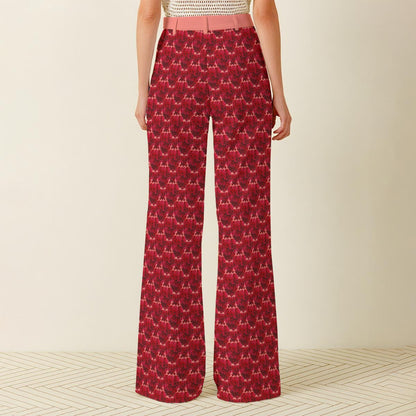 Floral Embosses (02): Shani Petal Heart | Wide Leg Pants