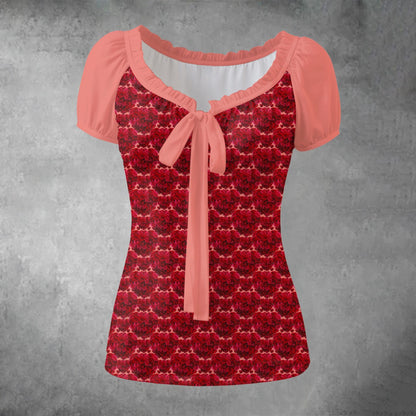 Floral Embosses (02): Shani Petal Heart | Ruffle Blouse