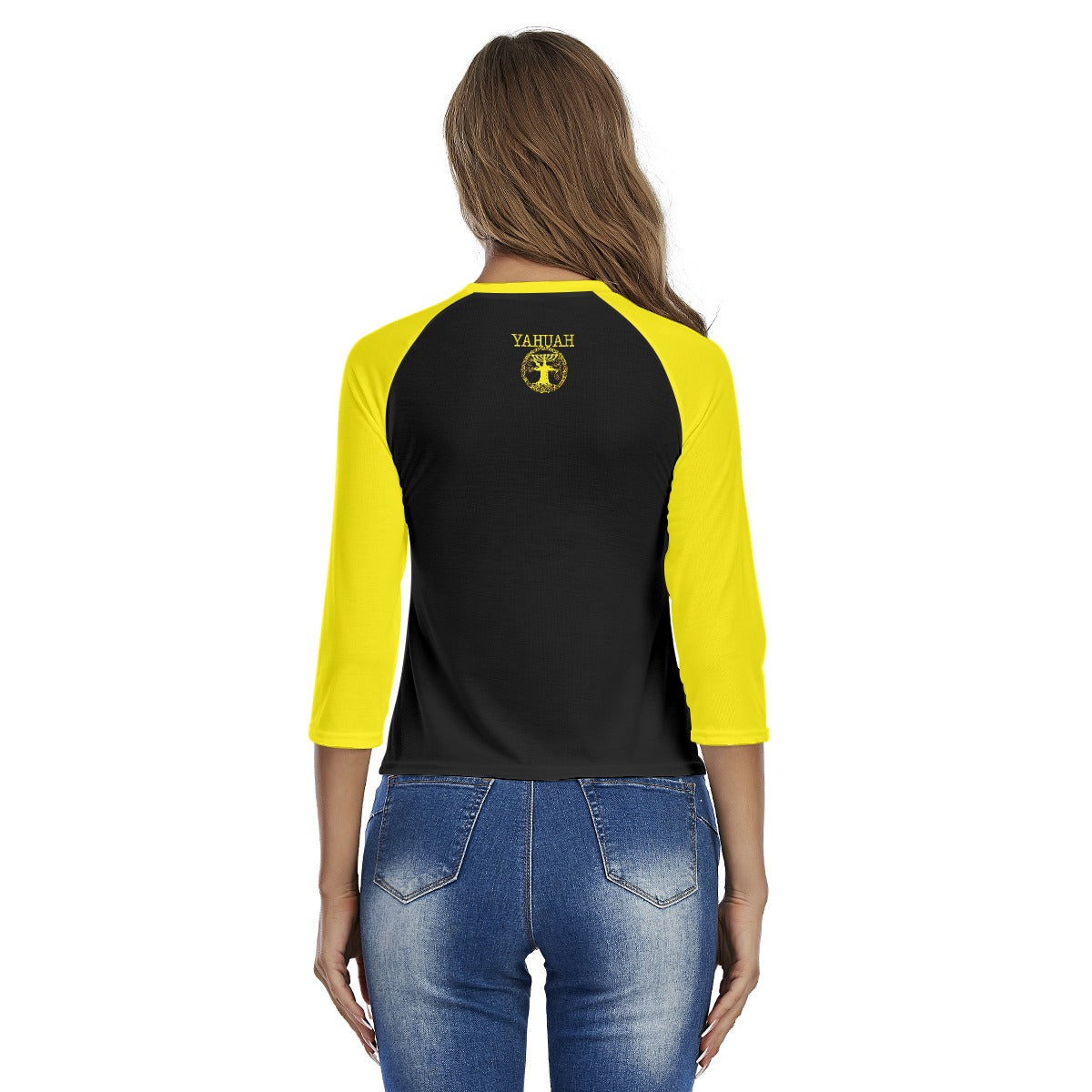 Yahuah: Tree of Life (02-01) - The Covenant Seal | Women's Slim Fit 3/4 Raglan Sleeve Tee