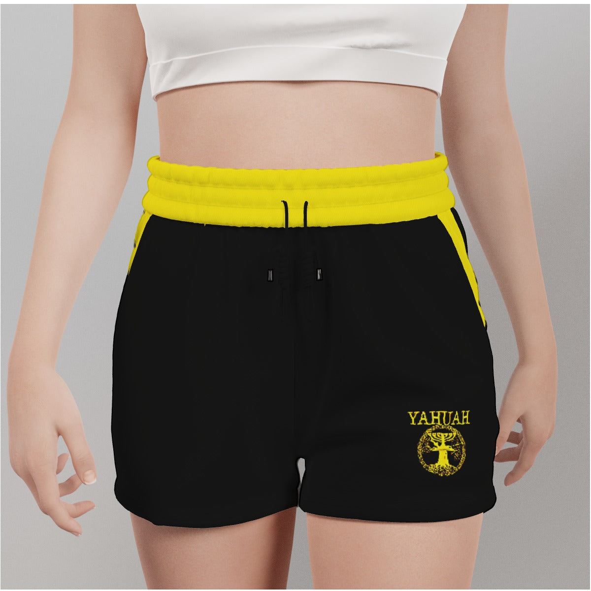 Yahuah: Tree of Life (02-01) - The Covenant Seal | Women's Jogger Shorts