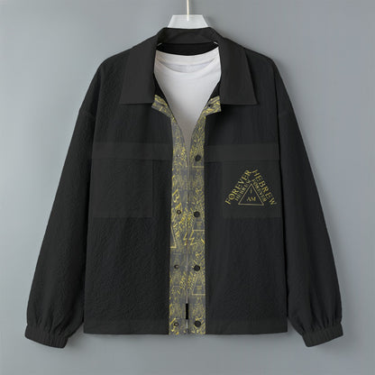 I AM HEBREW 03-01 Men's Flap Pocket Shirt