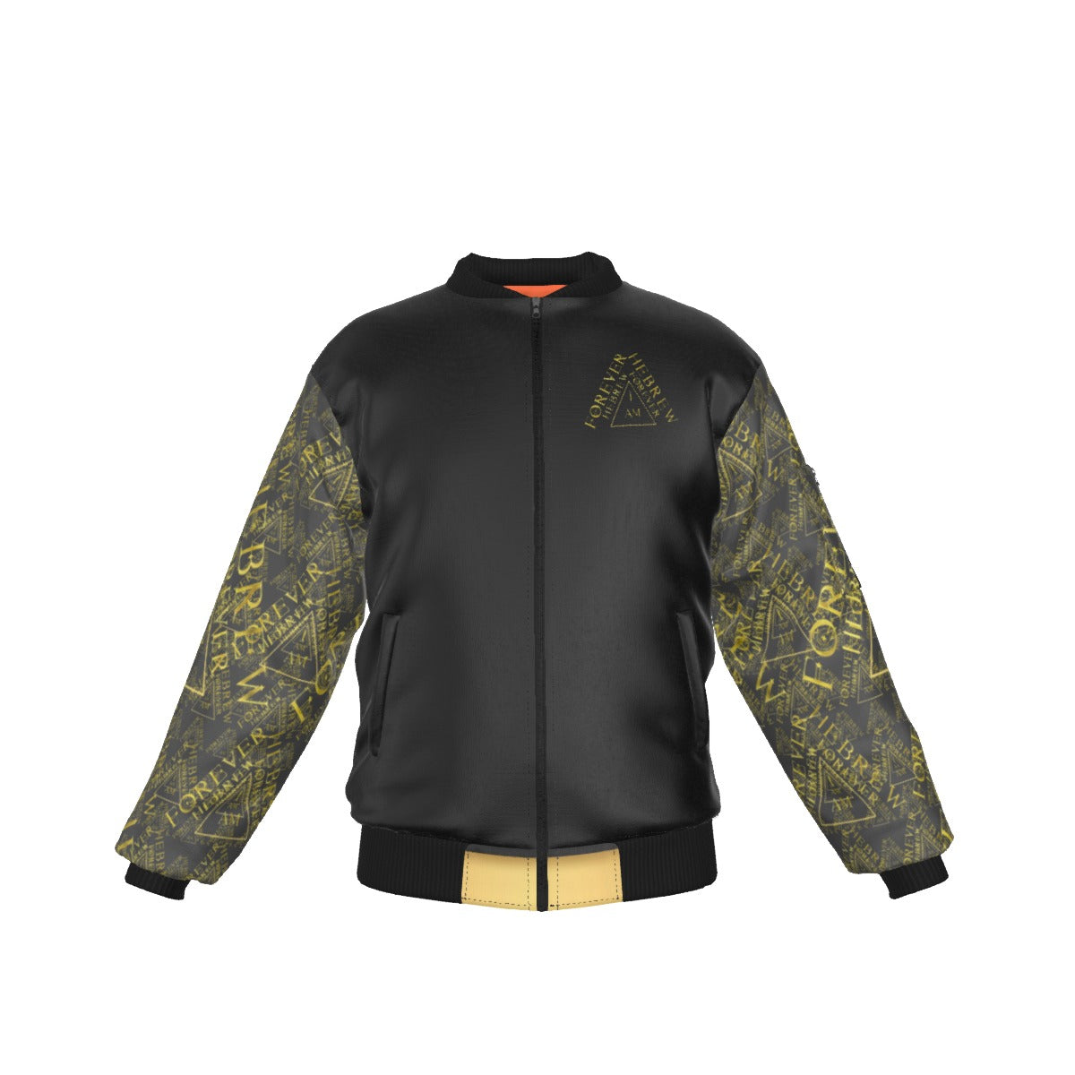 I AM HEBREW 03-01 Men's Bomber Jacket with Sleeve Pocket
