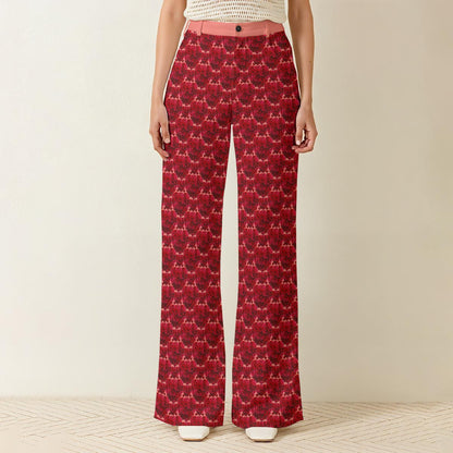Floral Embosses (02): Shani Petal Heart | Wide Leg Pants