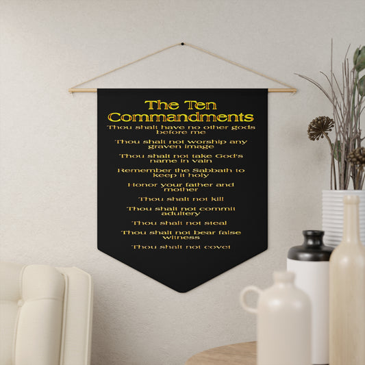 The Ten Commandments Vol. 1 | 18" x 21" Wall Pennant