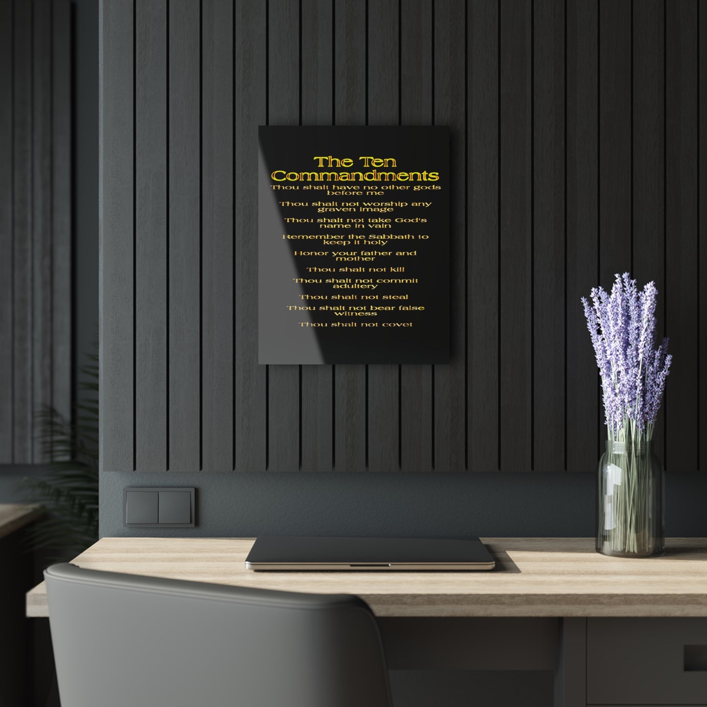 The Ten Commandments Vol. 1 | Vertical Acrylic Print with French Cleat Hanging