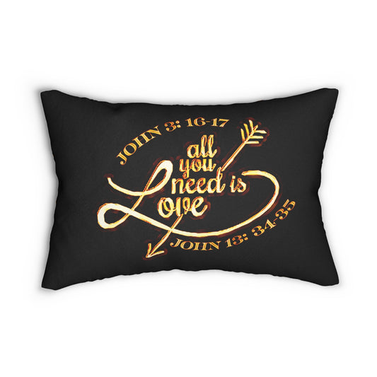 Illustrated Truth 02-02 "All You Need is Love" Designer Lumbar Pillow