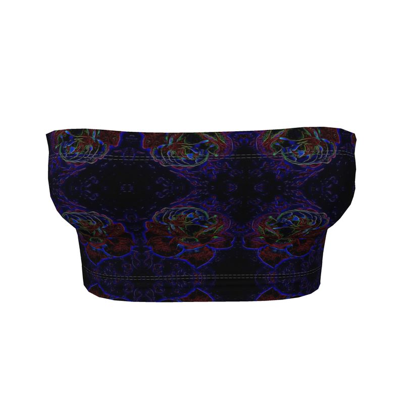 Estampados florales: Sujetador bandeau de diseñador estampado Roses 01 