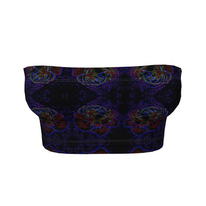 Estampados florales: Sujetador bandeau de diseñador estampado Roses 01 