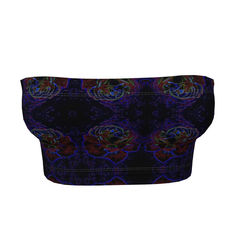 Estampados florales: Sujetador bandeau de diseñador estampado Roses 01 