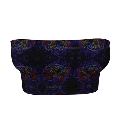 Estampados florales: Sujetador bandeau de diseñador estampado Roses 01 