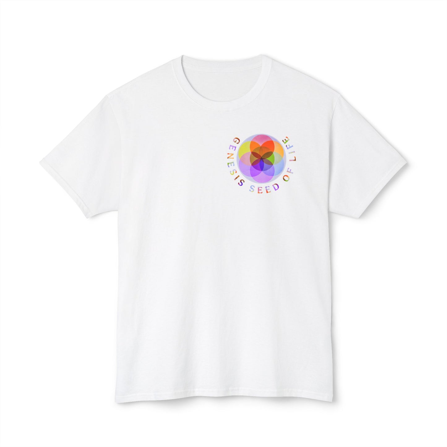 Sacred Geometry: Genesis Seed of Life 01-01 Designer Fruit of the Loom Unisex HD Cotton T-shirt