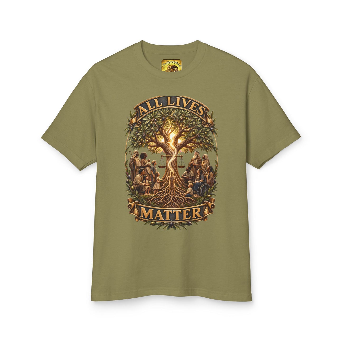 All Lives Matter™ (01) — One Breath, One Humanity™ & The Sevenfold Light™ |  American Apparel Unisex Garment-Dyed Heavyweight Cotton Tee