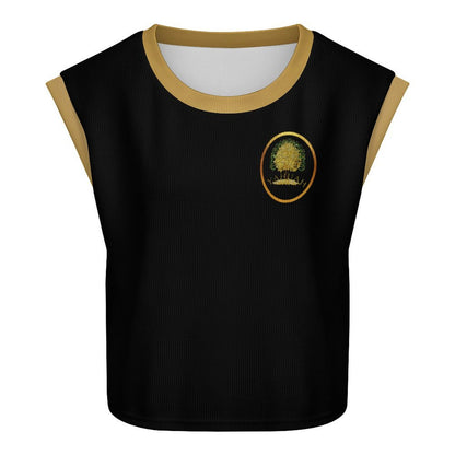Yahuah: Tree of Life (03) | Contrast Rib Knit Crop Top