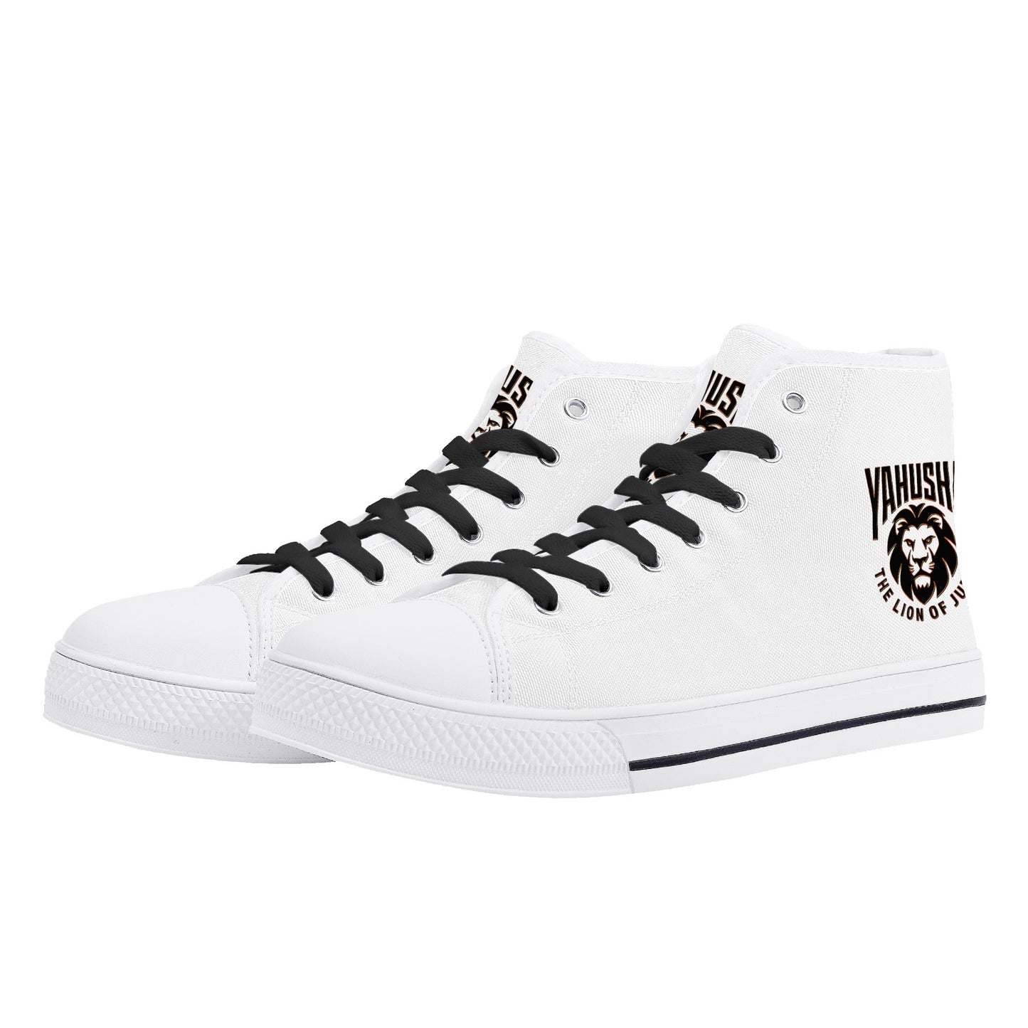 Yahusha: The Lion of Judah (02) | Women's High Top Canvas Sneakers
