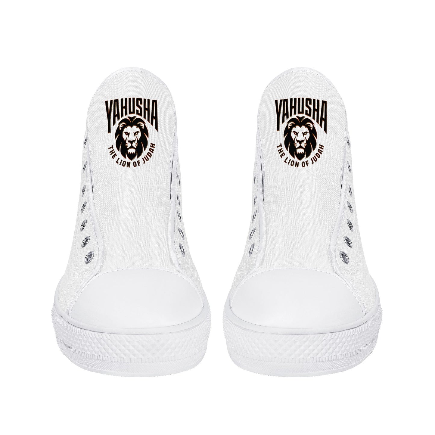 Yahusha: The Lion of Judah (02) | Women's High Top Canvas Sneakers