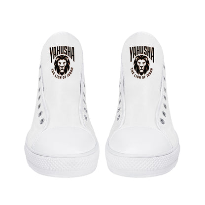 Yahusha: The Lion of Judah (02) | Women's High Top Canvas Sneakers