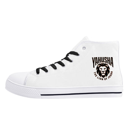 Yahusha: The Lion of Judah (02) | Women's High Top Canvas Sneakers