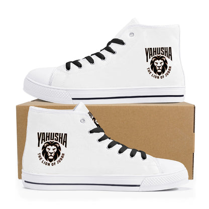 Yahusha: The Lion of Judah (02) | Women's High Top Canvas Sneakers