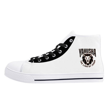 Yahusha: The Lion of Judah (02) | Men's High Top Canvas Sneakers