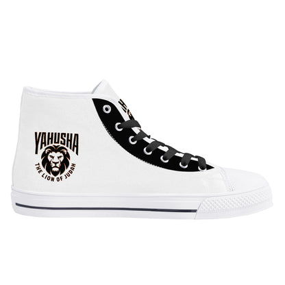 Yahusha: The Lion of Judah (02) | Men's High Top Canvas Sneakers