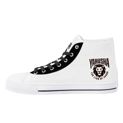Yahusha: The Lion of Judah (02) | Men's High Top Canvas Sneakers
