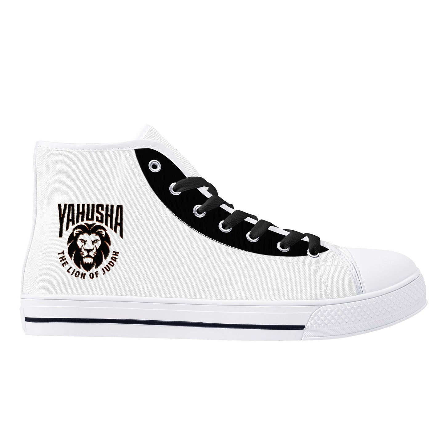 Yahusha: The Lion of Judah (02) | Men's High Top Canvas Sneakers