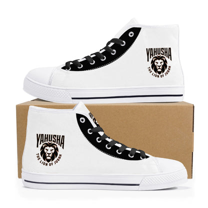 Yahusha: The Lion of Judah (02) | Men's High Top Canvas Sneakers