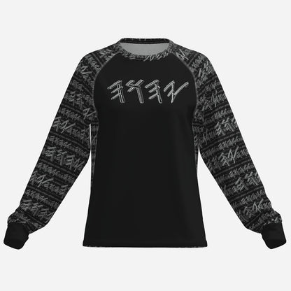 Paleo-Synthesis (01-02): Sterling Silver Yahuah | Women's Raglan Long Sleeve Tee