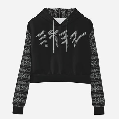 Paleo-Synthesis (01-02): Sterling Silver Yahuah | Cropped Drop Shoulder Hoodie