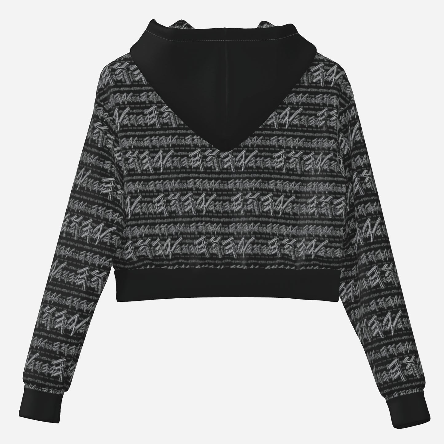 Paleo-Synthesis (01-02): Sterling Silver Yahuah | Cropped Drop Shoulder Hoodie
