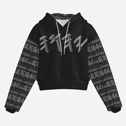 Paleo-Synthesis (01-02): Sterling Silver Yahuah | Cropped Drop Shoulder Hoodie