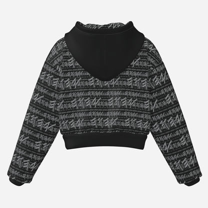 Paleo-Synthesis (01-02): Sterling Silver Yahuah | Cropped Drop Shoulder Hoodie