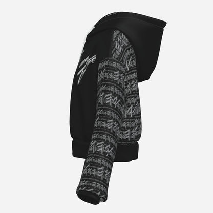 Paleo-Synthesis (01-02): Sterling Silver Yahuah | Cropped Drop Shoulder Hoodie