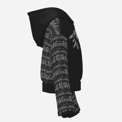 Paleo-Synthesis (01-02): Sterling Silver Yahuah | Cropped Drop Shoulder Hoodie