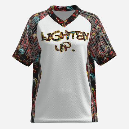 "Lighten Up" (01) | Women's V-neck Pique Tee
