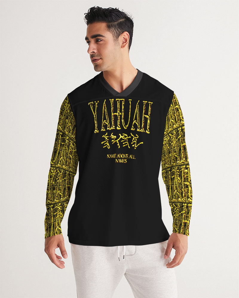 Yahuah: Name Above All Names (01-02) | Men's Long Sleeve V-neck Jersey Tee