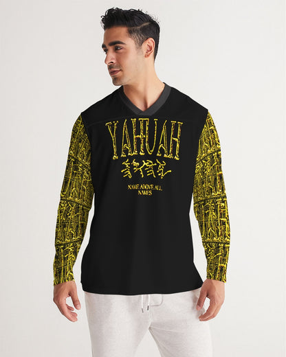 Yahuah: Name Above All Names (01-02) | Men's Long Sleeve V-neck Jersey Tee