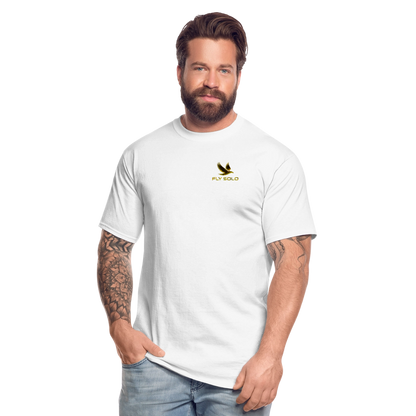 Outspoken Designs 03-01 "Fly Solo" Designer Gildan Men's Big & Tall T-shir (6 colors) - white