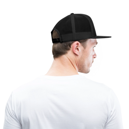 Outspoken Designs 03-01 "Fly Solo" Designer Yupoong Trucker Hat - black/black