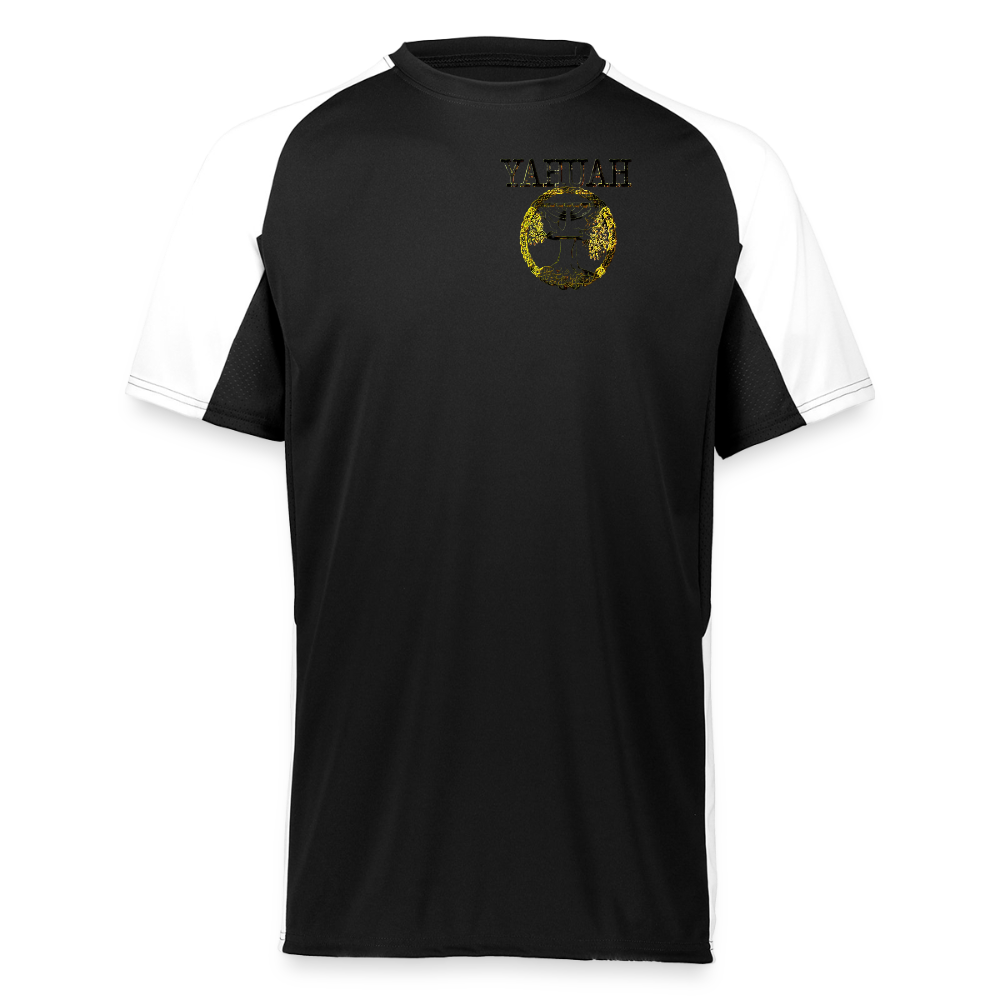 Yahuah Yahusha 04 Designer Augusta Sportswear Unisex Cutter Jersey (5 colors) - black/white