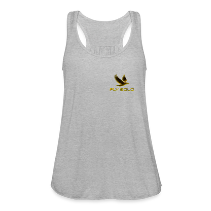Outspoken Designs 03-01 "Fly Solo" Designer Bella + Canvas Ladies Flowy Tank Top - heather gray