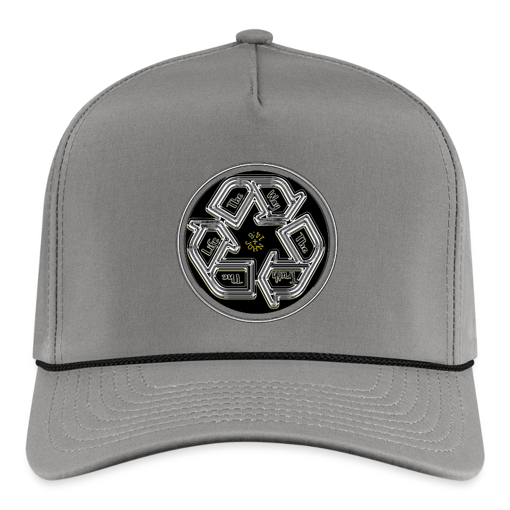 Truth Illustrated 03-02 Designer Imperial Headwear Rope Cap (4 colors) - gray/black