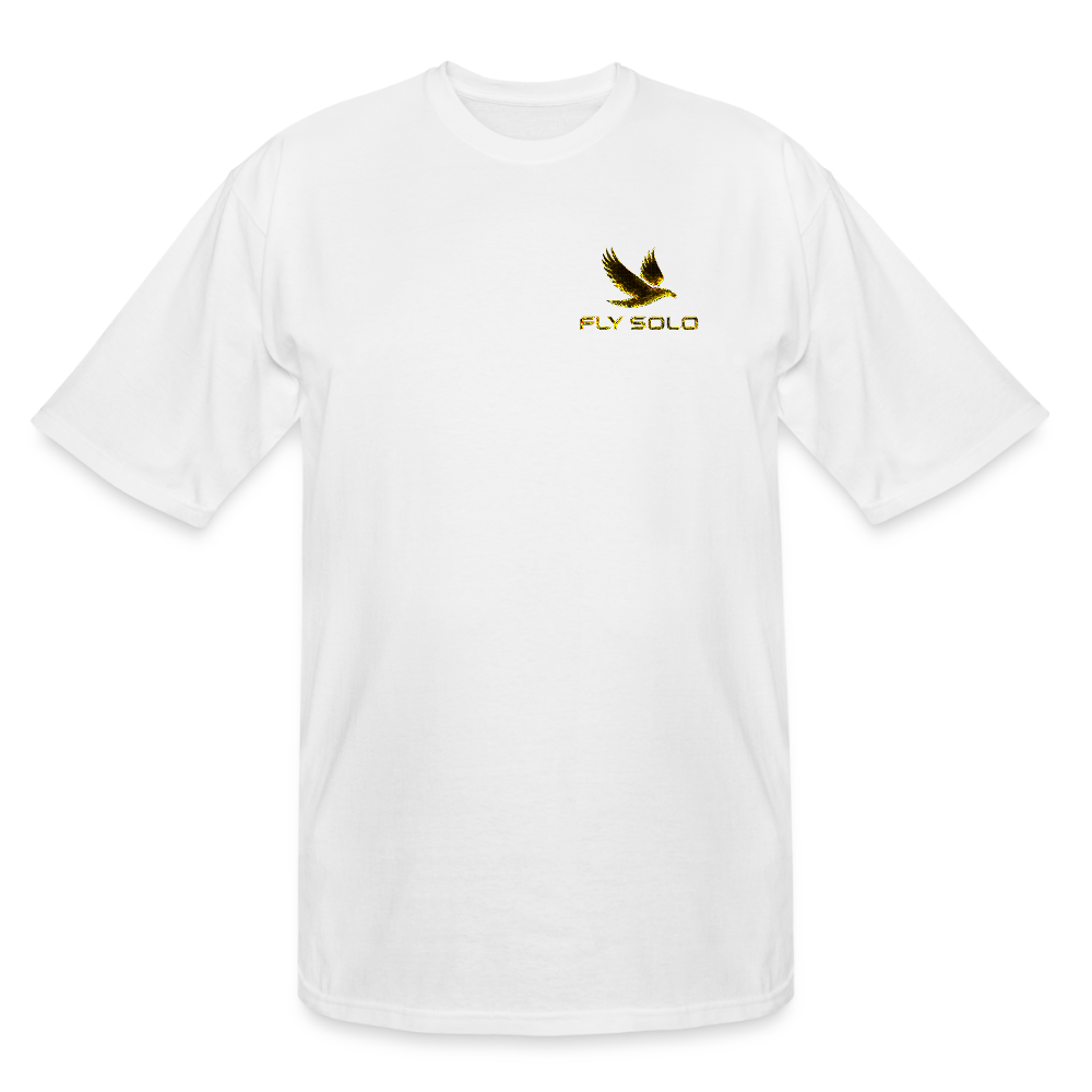 Outspoken Designs 03-01 "Fly Solo" Designer Gildan Men's Big & Tall T-shir (6 colors) - white